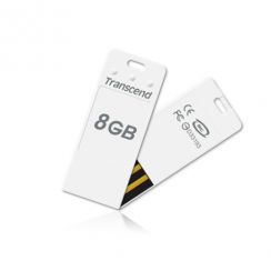 Flash USB 8GB TRANSCEND JetFlashT3, USB2.0, bílý