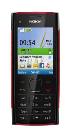 Mobilní telefon Nokia X2 černo-červený