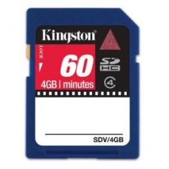 Paměťová karta SD Kingston 4GB (60 min) Class 4 HC