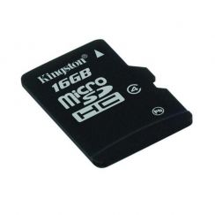 Paměťová karta micro SD Kingston 16GB HC Class 4 Flash Card Single Pack w/o Adapter