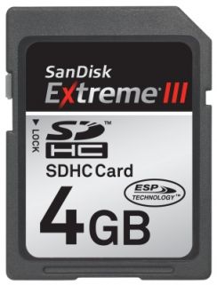 Paměťová karta SDHC Sandisk Extreme III 4GB