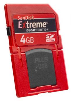 Paměťová karta SDHC Sandisk Extreme Ducati 4GB + USB