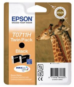 Cartridge EPSON (C13T07114H10), černá, D120/DX74xx/DX84xx/DX9400F DOUBLE PACK