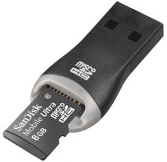 Paměťová karta Micro SDHC Sandisk Ultra 8GB + čtečka karet