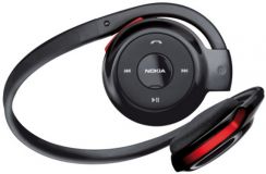 Headset Nokia BH-503 bluetooth, stereo (černočervená)