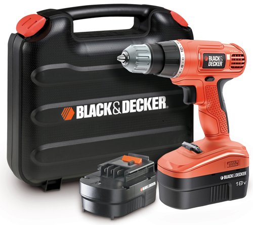 Vrtačka Aku Black&Decker EPC18CABK 18V; 1,2 Ah, kufr, 2x aku