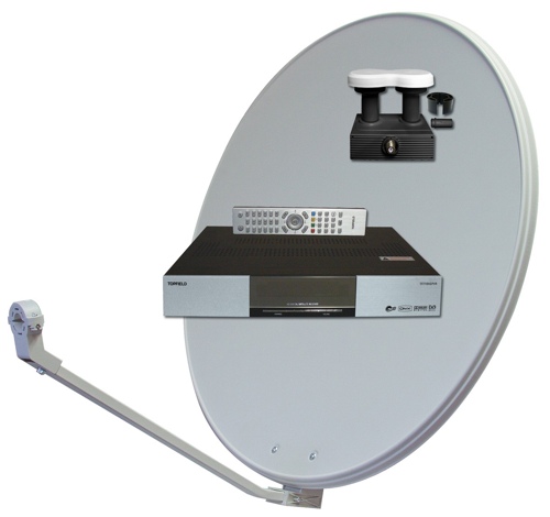 Satelitní komplet Topfield TF 7710 PVR + parabola 80cm ocel + 1x LNB + 250GB HDD