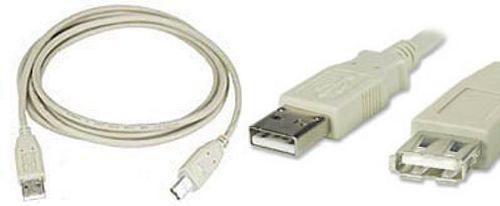 Kabel USB Equip A-A 3m, šedý, prodlužovací
