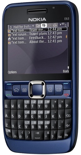 Mobilní telefon Nokia E63 modrá (Ultra Blue)