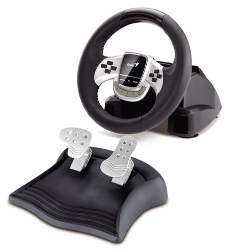 Volant Genius TwinWheel FXE, kožený volant, PS3/PC, USB