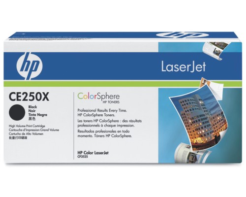 Toner HP CE250X, Black pro HP CLJ CP3525, High Capacity