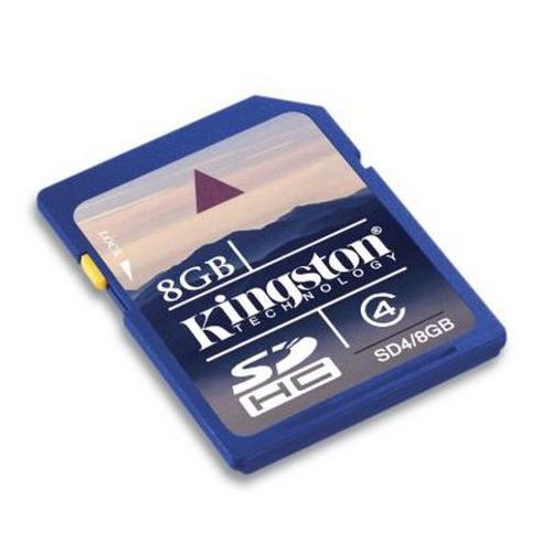 Paměťová karta SD Kingston HC 8GB, Class 4