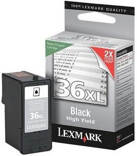 Cartridge Lexmark 018C2170E - černá, no.36XL, vysokoobjemová