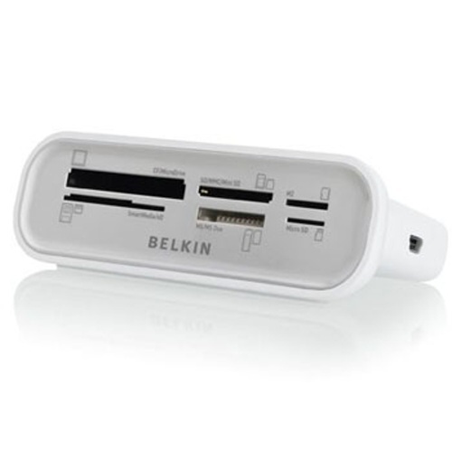 Čtečka karet Belkin USB media 56v1 SDHC/MMC/MS/xD/CF/MicroSD - bílá