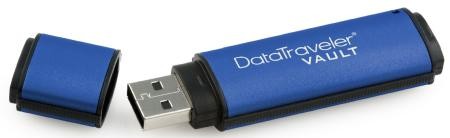 Flash USB Kingston 16GB DT Vault w/256bit AES Hardware-based Encryption