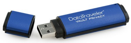 Flash USB Kingston 16GB DT Vault w/256bit Encryption + 100% Privacy