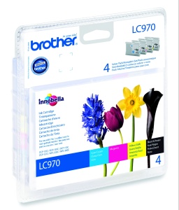 Cartridge Brother LC-970 sada inkoustů - červená, žlutá, modrá