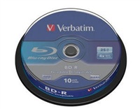Disk BD-R VERBATIM (10-pack)Blu-Ray/spindle/4x/25GB