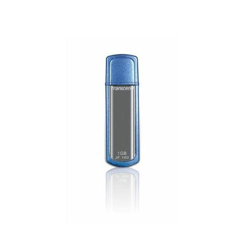 Flash USB 1GB TRANSCEND JetFlash160, USB2.0, modrý, R: 16 MB/s, W: 12 MB/s