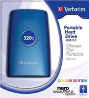 HDD ext. Verbatim 2,5' 320GB USB 2.0, 8MB cache - modré