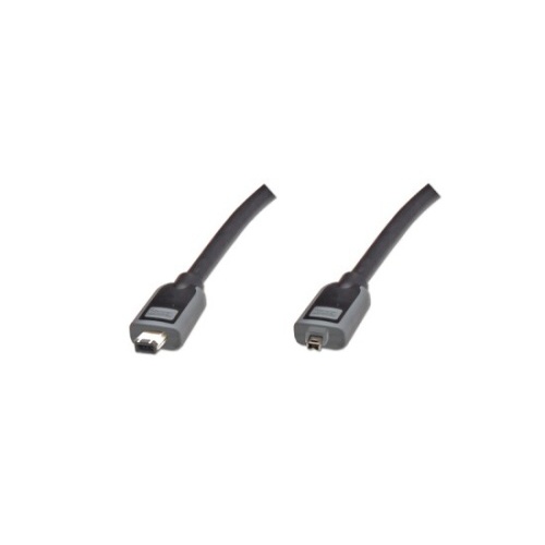 Kabel Digitus FireWire 4pin - 6pin 1m, černo/šedý