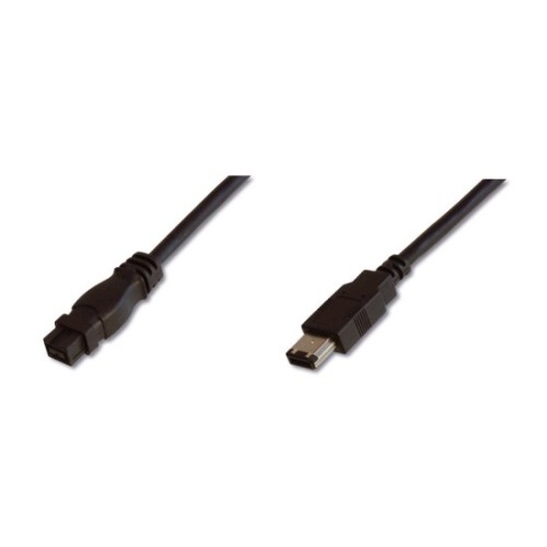 Kabel Digitus FireWire 6pin - 9pin 3m, černý