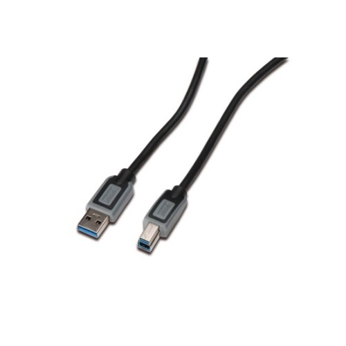 Kabel Digitus USB 3.0 A/samec na B-samec 3m, černošedý