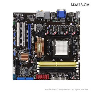 MB ASUS M3A78-CM Gb LAN AMD 780V int VGA hybrid CF