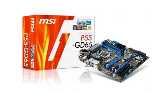 MB MSI P55-GD65 (4xDDR3,2GbLan,e-SATA,RAID,OC Genie)