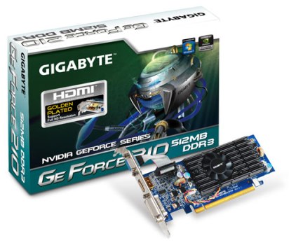 VGA GIGABYTE 210 512MB (64) aktiv 1xDVI HDMI DDR3