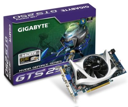 VGA GIGABYTE 250GTS 1GB (256) aktiv 1xDVI HDMI DDR3