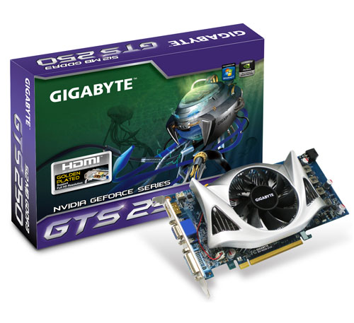 VGA GIGABYTE 250GTS 512MB (256) aktiv 1xDVI HDMI DDR3