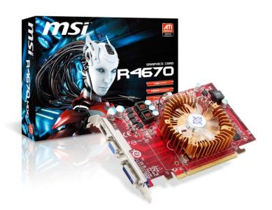 VGA MSI R4670-MD1G (ATI 4670,DDR3 1GB,128bit,DVI,FAN)