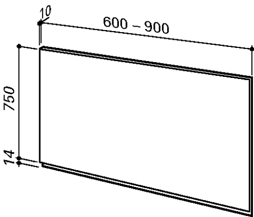 Panel nástěnný PPH 750/6N nerez