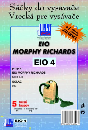 Filtr Jolly EIO 4 (5+1+1ks) do vysav. EIO, MORPHY RICHARDS