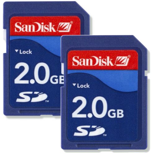Paměťová karta SD Sandisk 2GB, DoublePack (2ks)