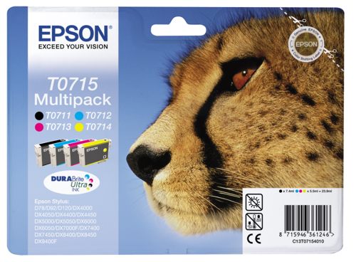 Cartridge EPSON (C13T07154010), černá + barevná, D78/92/120/DX40xx/50xx/60xx/44xx/74xx/84xx