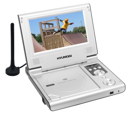 DVD přehrávač Hyundai PDP508UDVBT, přenosný, DVB-T, USB