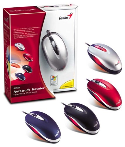 Myš Genius NS+ MiniTraveler Laser, USB bordo