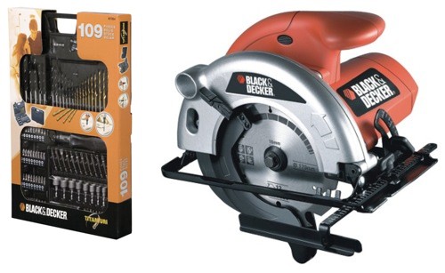 Set pila kotoučová Black&Decker CD601 + Sada nářadí Black&Decker A7064