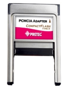 Adaptér CF Pretec, PCMCIA typ I/II