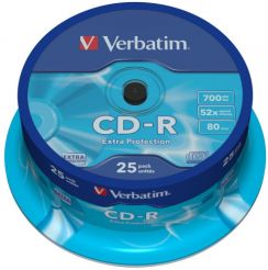 Disk CD-R Verbatim DL 700MB 52x, 25-cake, Extra Protection