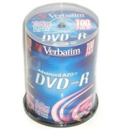 Disk DVD-R Verbatim 4,7GB 16x 100-cake