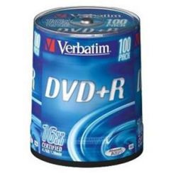 Disk DVD+R Verbatim 4,7GB 16x 100-cake