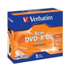 Disk DVD-R Verbatim 2,6 GB Dual Layer 2,4x 8cm, jewell, 1 ks