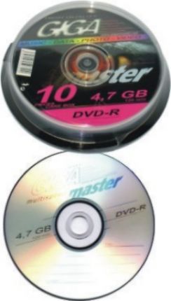 Disk DVD-R Gigamaster 4,7GB, 16x, 10pack