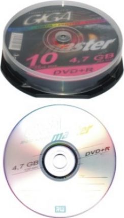 Disk DVD+R Gigamaster 4,7GB, 16x, 10pack
