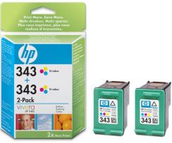 Cartridge HP no.343 - 3barevná ink. kazeta, 2-pack, CB332EE