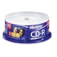 Disk CD-R Memorex 700MB, 52x, 25-cake