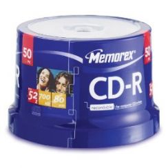 Disk CD-R Memorex 700MB, 52x, 50-cake